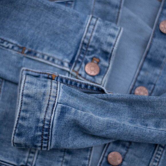 Crewcuts by J.Crew Girls Denim Jean Jacket M (8-9) Classic Blue Casual - Picture 8 of 8